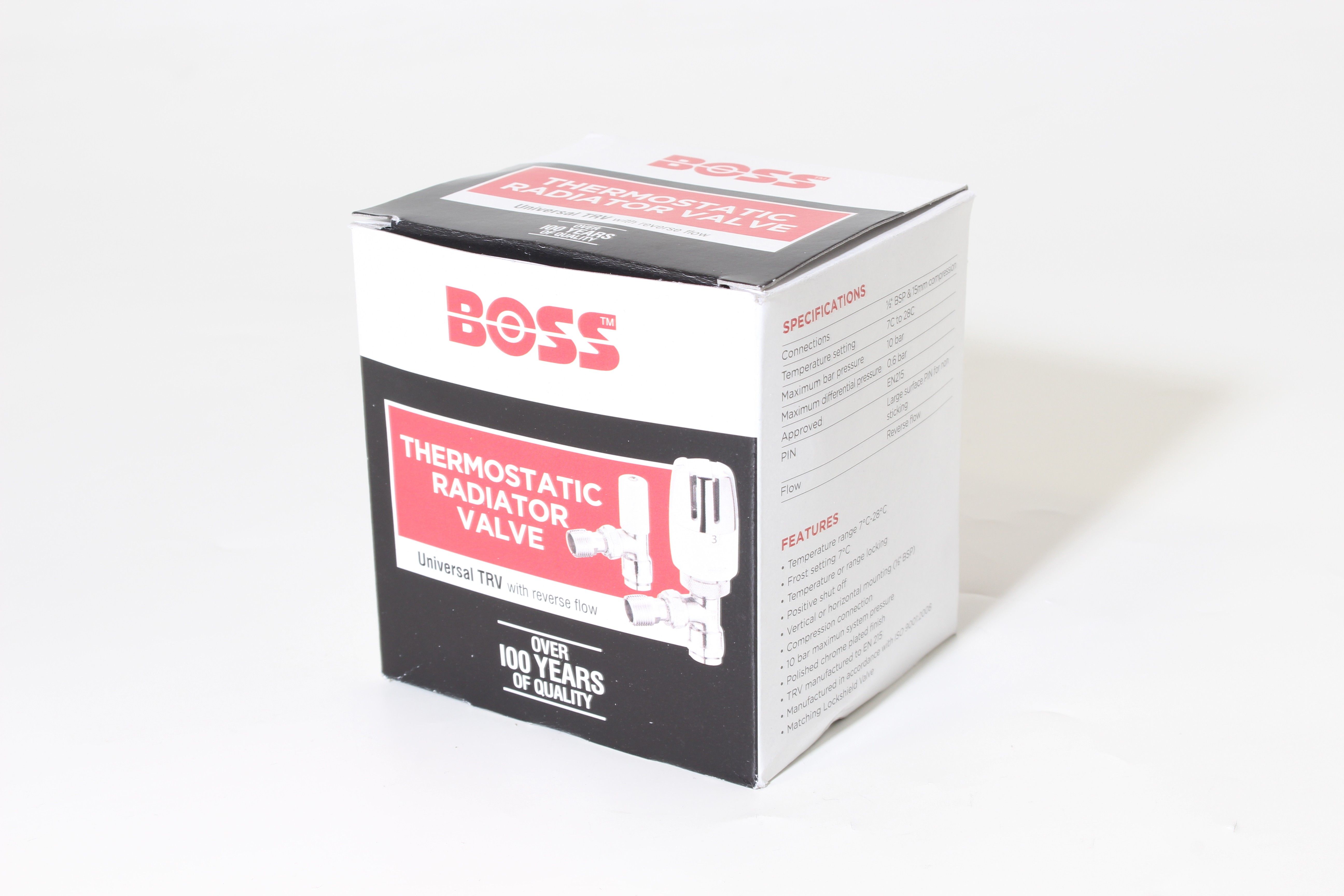 BOSS™ Thermostatic Radiator Valve & Lock shield Pack